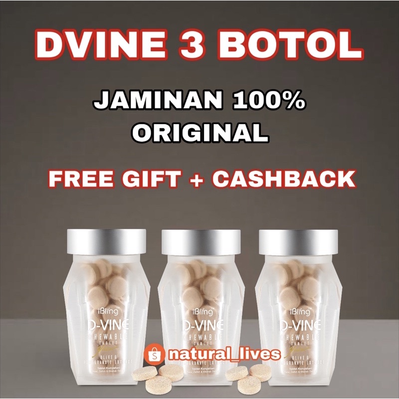 DVINE D VINE COLLAGEN CANDY ORIGINAL 3 BOTOL