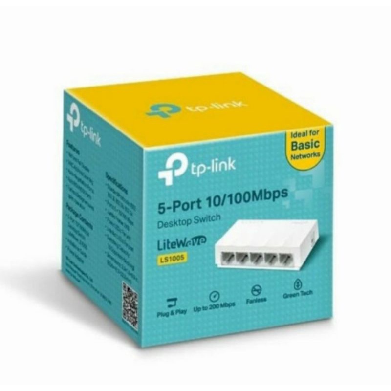 TP-Link LS1005 5 Port 10/100Mbps Desktop Switch Hub