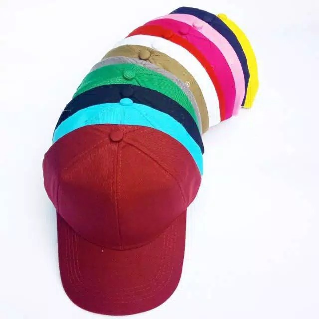 Topi Baseball Polos Bahan Katun Tebal Aneka Warna