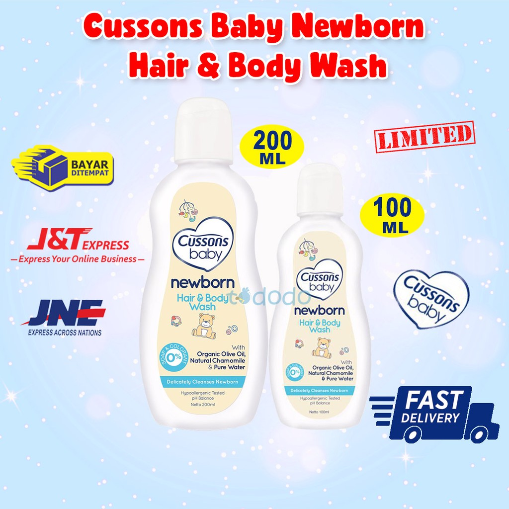 Cussons Baby Newborn Hair &amp; Body Wash - Sabun dan Shampoo Bayi