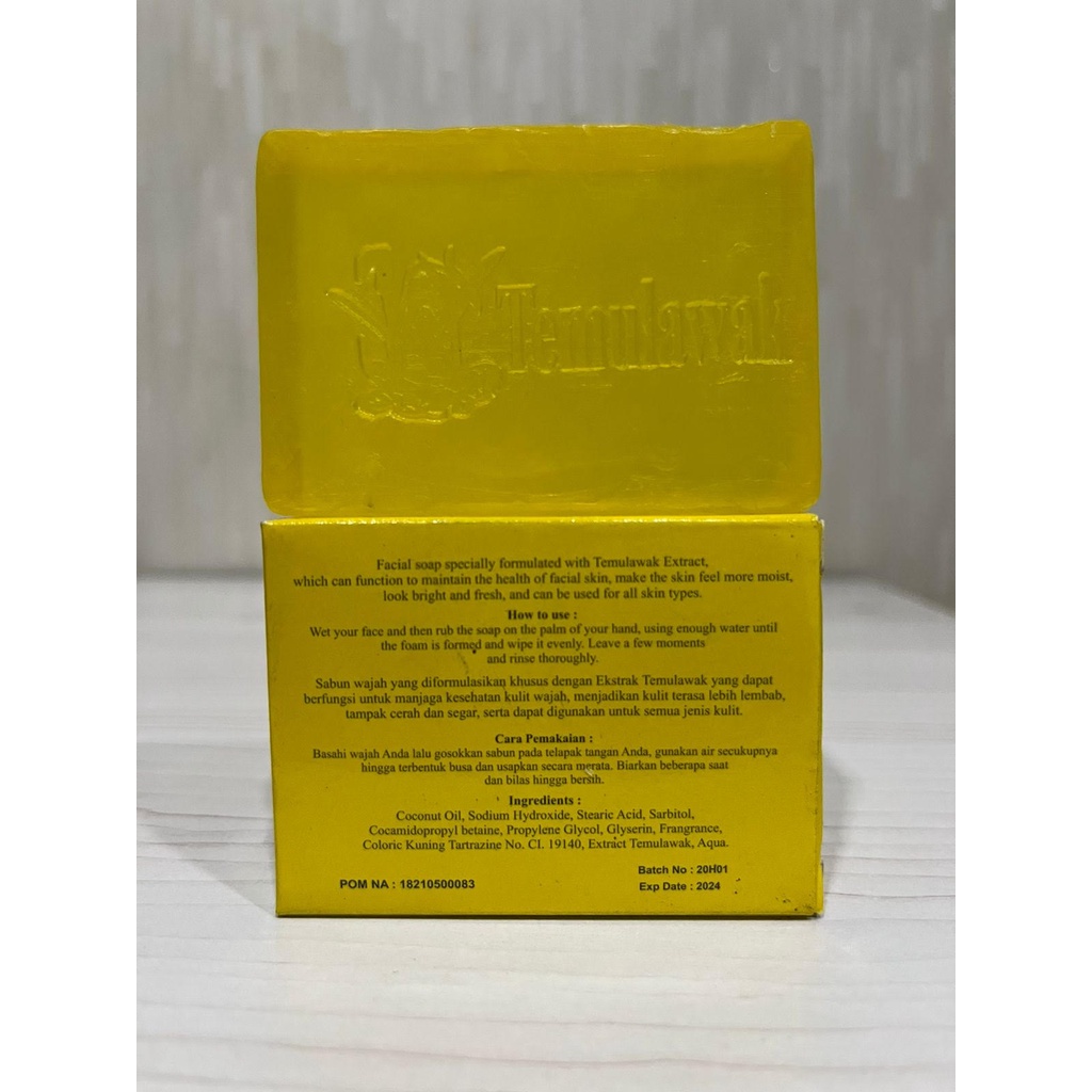 Sabun Temulawak KLAR 707 Original BPOM Sabun Widya Natural Muka Glowing Pemutih Kulit dan Wajah