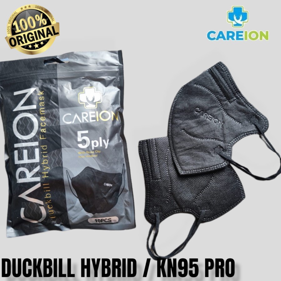 5PLY DUCKBILL CAREION KAWAT HYBRID PACK/10 - MASKER DUCKBILL CAREION 5PLY HYBRID KN95 PRO KAWAT DALAM WARNA WARNI