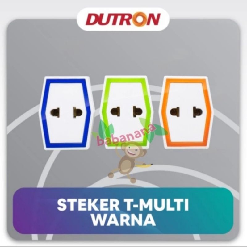 Dutron T cabang 3 colokan listrik stop kontak adaptor adapter SNI