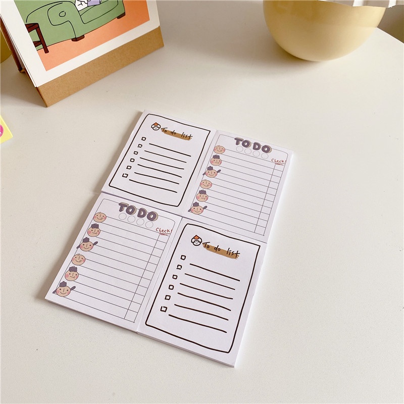 Memo Post It Motif Kartun Anti Lengket Bisa Dilepas Untuk Sekolah / Kantor