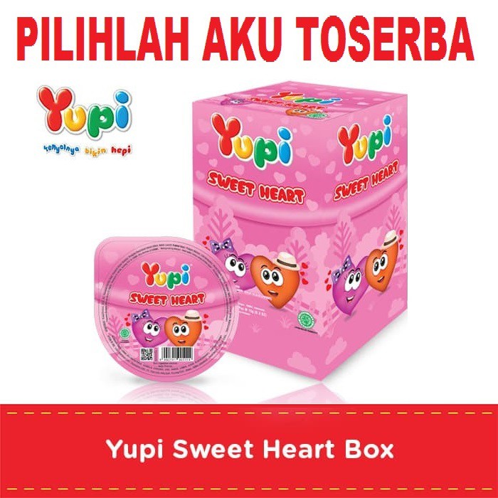 YUPI SWEET HEART BOX isi 12 PCS - ( HARGA PER BOX )