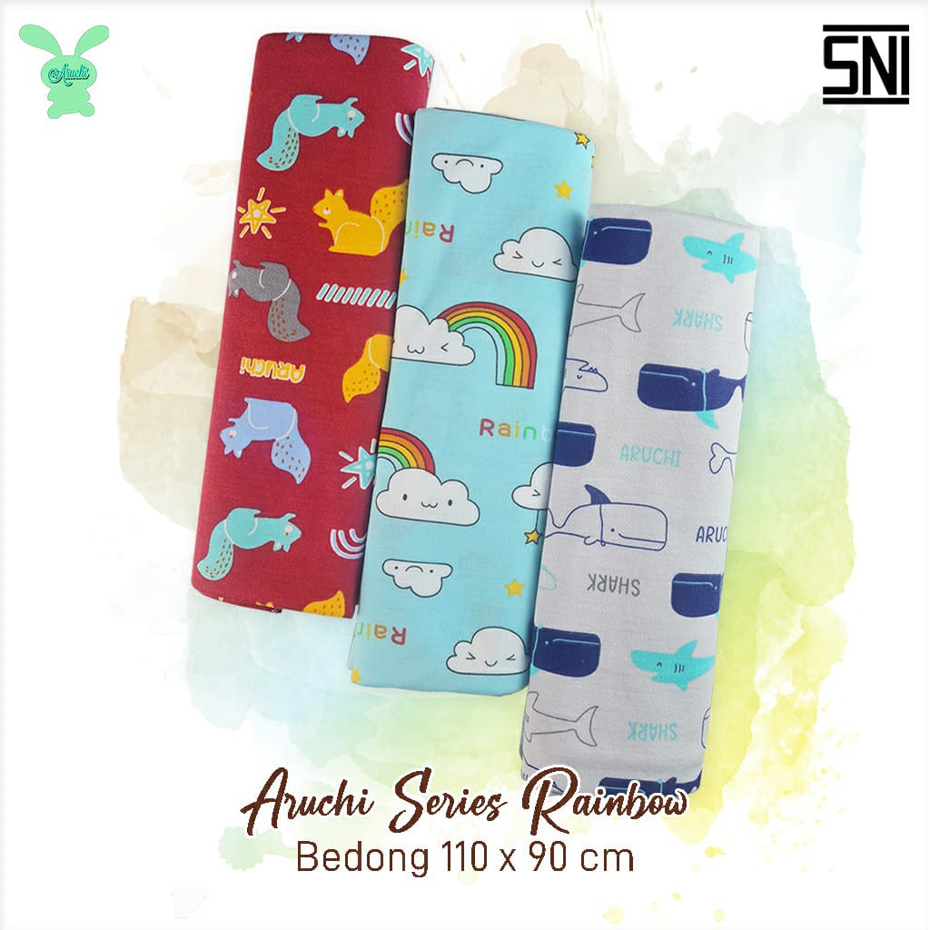 3pcs Bedong Bayi Aruchi Bahan Lembut &amp; Nyaman