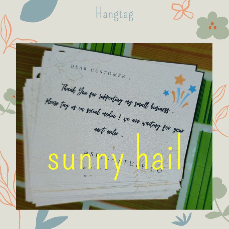 Hangtags Custom 1 sisi | Cetak Hangtags Custom Murah