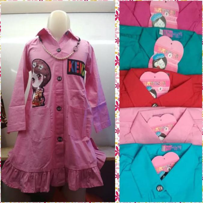Toko Pakaian Anak Tunik Anak Perempuan / Atasan Anak / Motif KENZO Bordir Termurah dan Ready Stock
