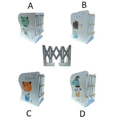 

Office & Stationery | Document Organizer | Book End Stretch Back Cute | Sandaran Penyangga Pembatas Buku Cute | Best Seller