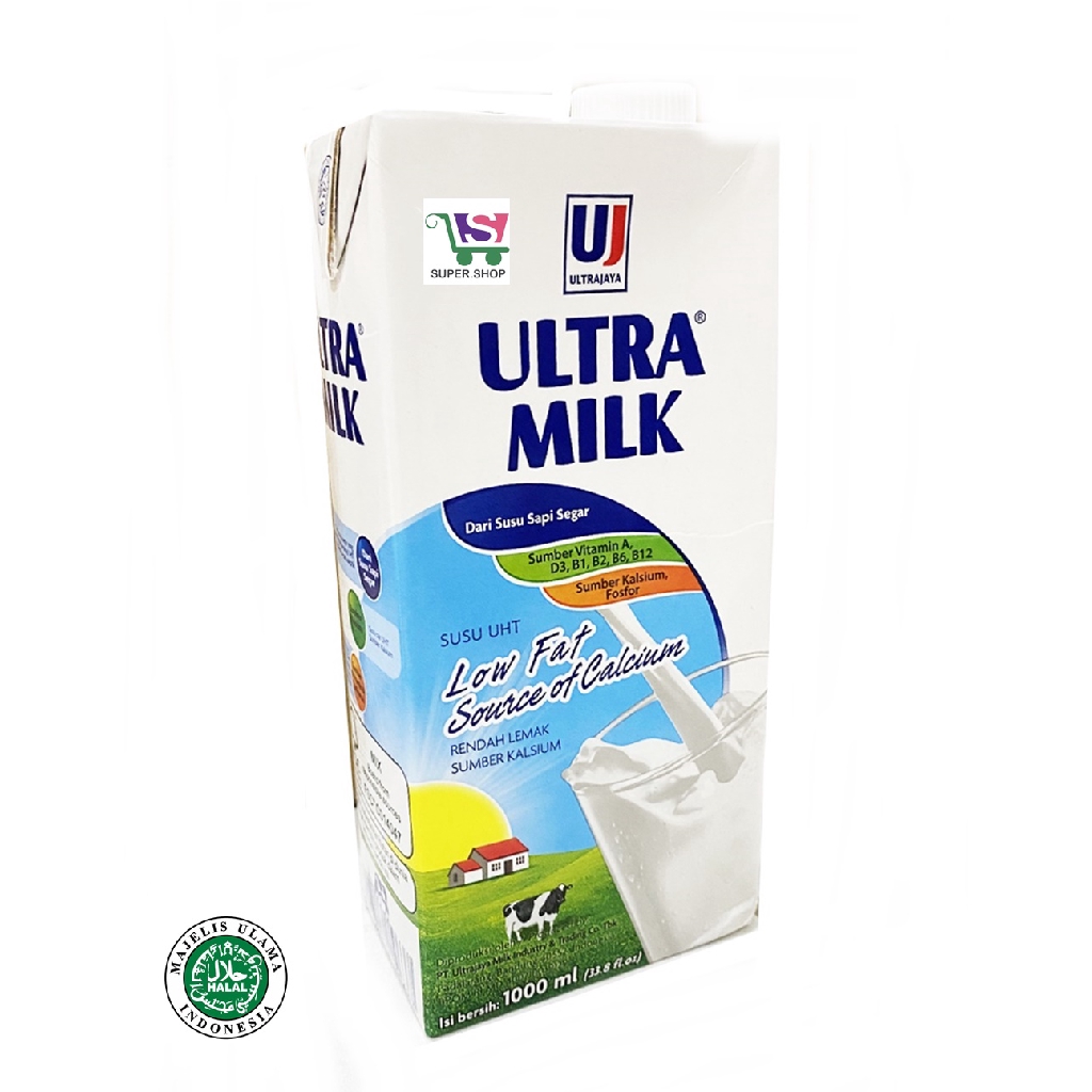 Ultra Milk Susu UHT Low Fat 1 Liter / 1 L