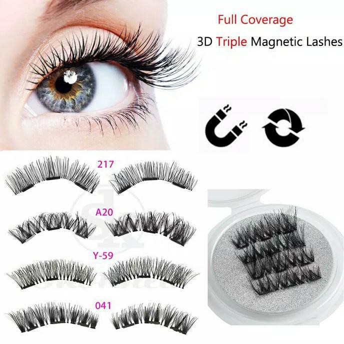 BULU MATA MAGNET BULU MATA MAGNETIC BULU MATA MAGNET 3D ISI 4PCS