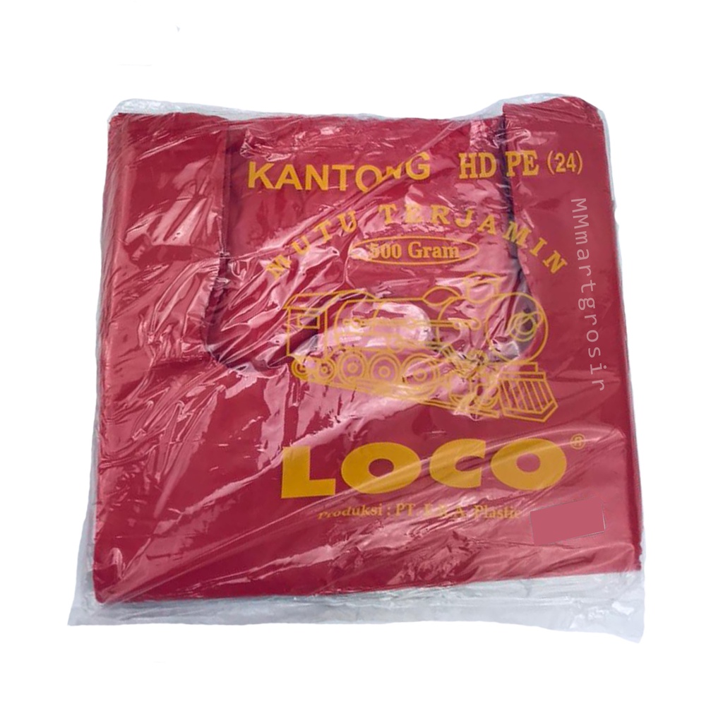 Loco / Kantong HDPE 24 / Kantong Plastik Merah / 500g