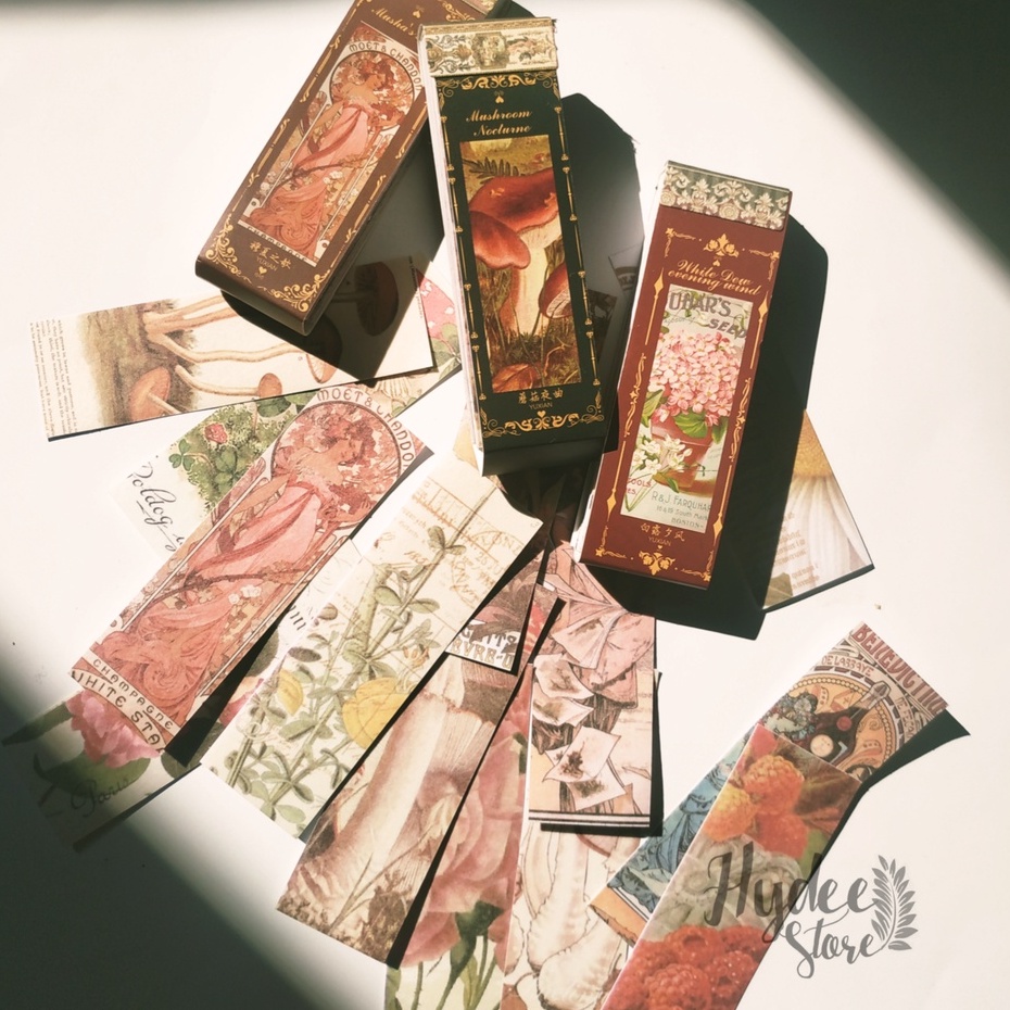 

5 pcs / vintage washi sticker for scrapbook journaling bullet journal kit / junk journal