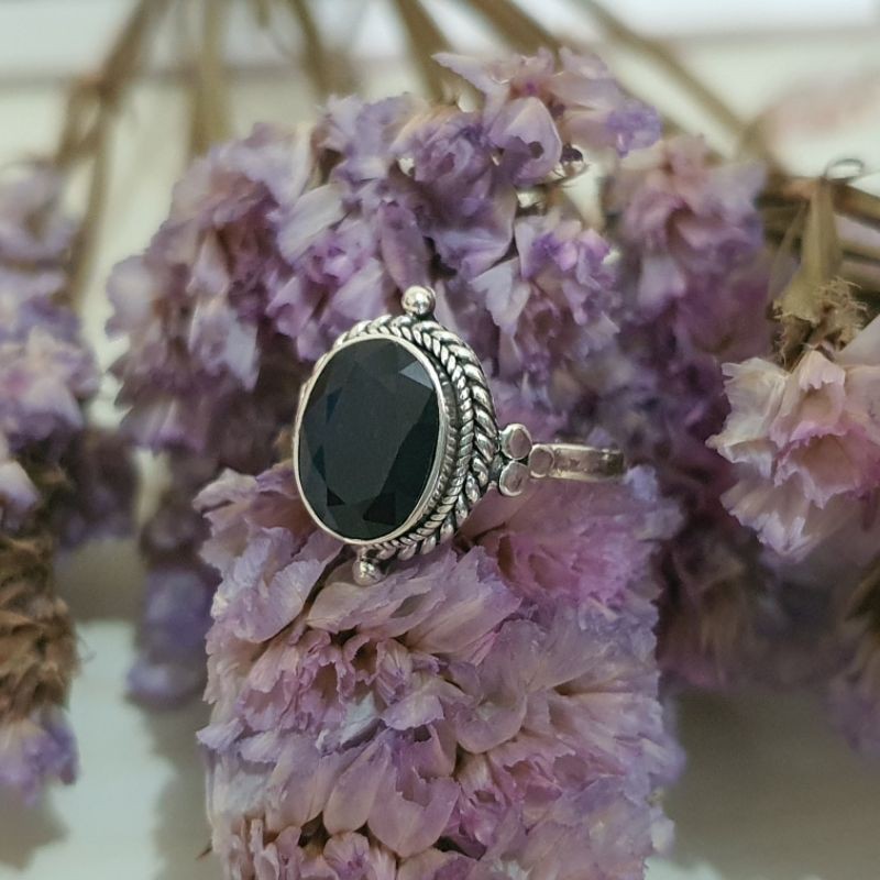 Cincin Perak 925 dengan Blue Safir