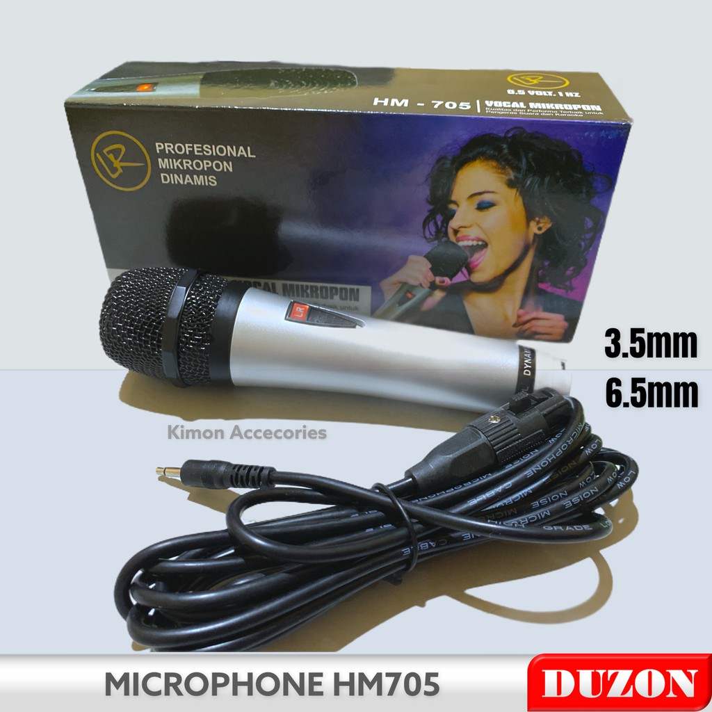 MICROPHONE HM705 / mic karaoke / mic speaker / mic besi kabel