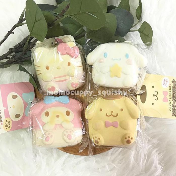 Square Chigiri Bread Squishy Licensed By Sanrio (Original Jepang) Best Quality