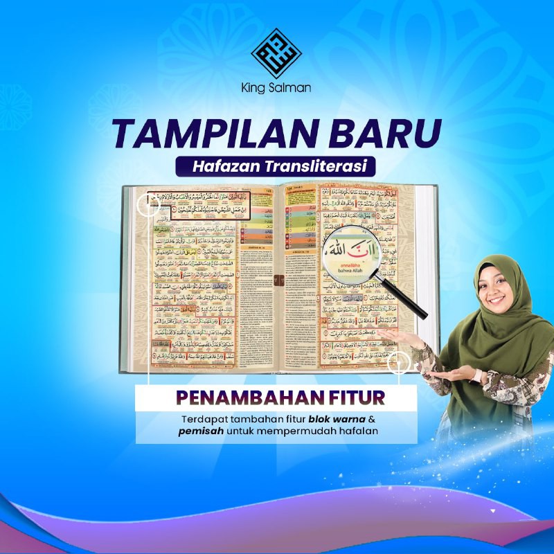 Al Quran Terjemah King Salman Custom Nama A4  Alquran Terjemah Latin Perkata Tajwid Warna  Wakaf COD