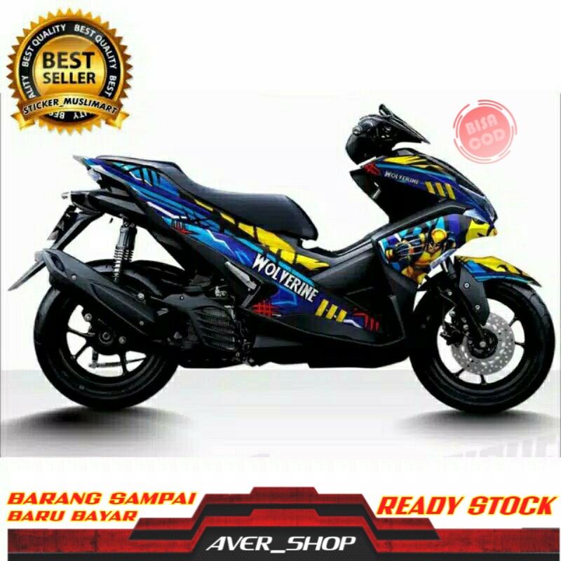 Decal aerox full body laminasi glossy dan doff Striping full variasi aerox Sticker aerox 155