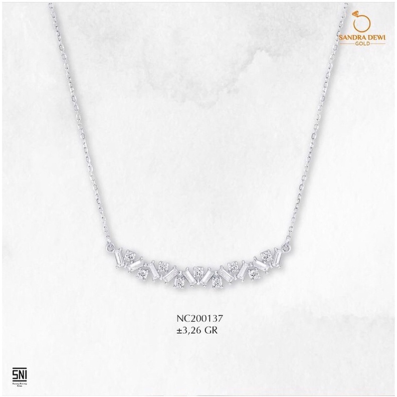 Sandra Dewi Gold Kalung Baguette Series-NC200137