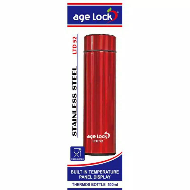 Termos Air Panas Digital Led AGE LOCK 500 ml LTD52 - Stainless Steel