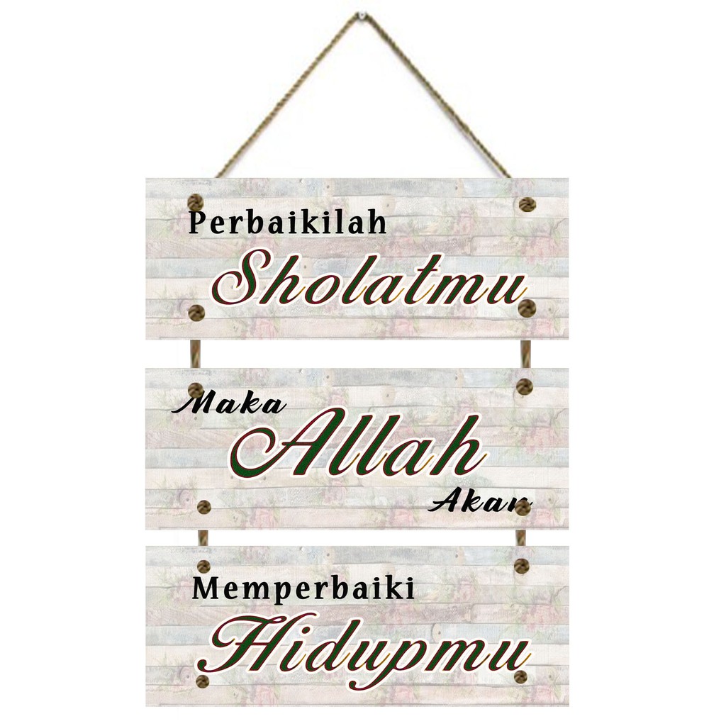 Walldecor Hiasan Dinding Kata Motivasi 3 Susun Shopee Indonesia