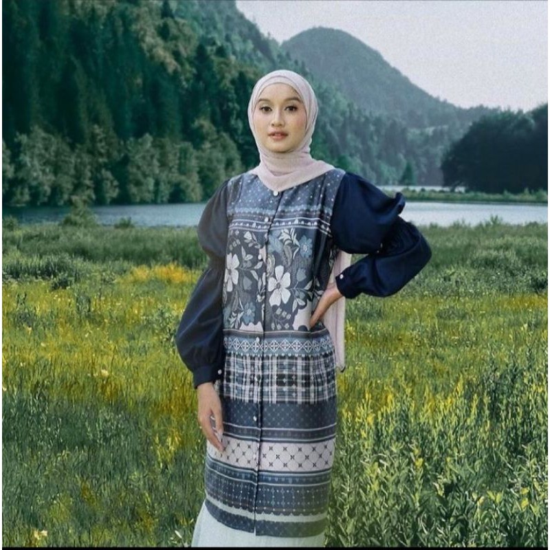 binar blouse vanilla hijab M (preloved)