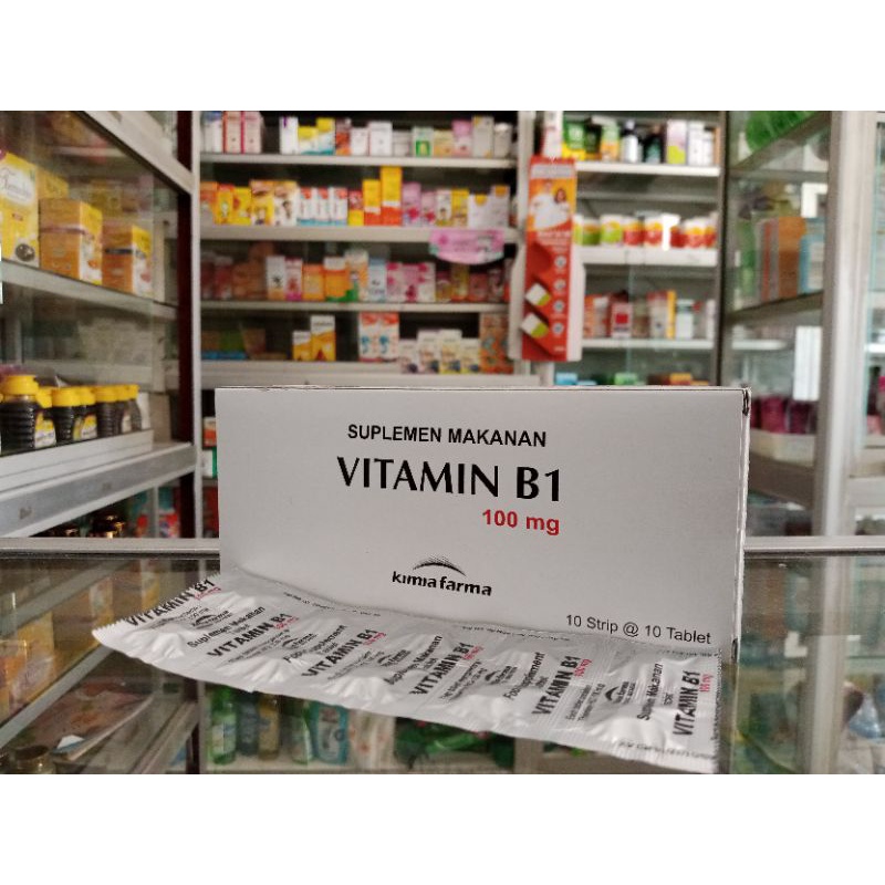 VITAMIN B1 100 MG KIMIA FARMA 1 STRIP @10 TABLET