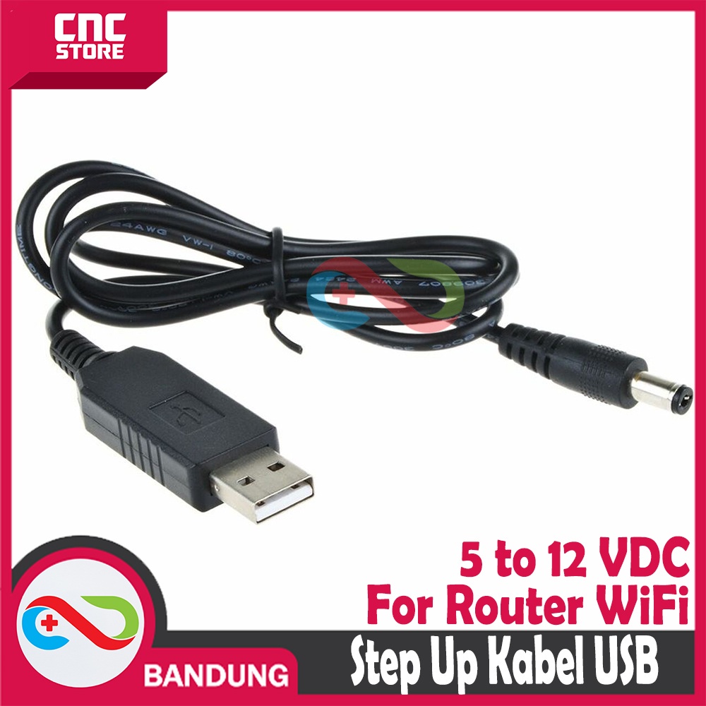 STEP UP KABEL USB 5V TO 12V JACK DC 5.5x2.1MM FOR ROUTER WiFi