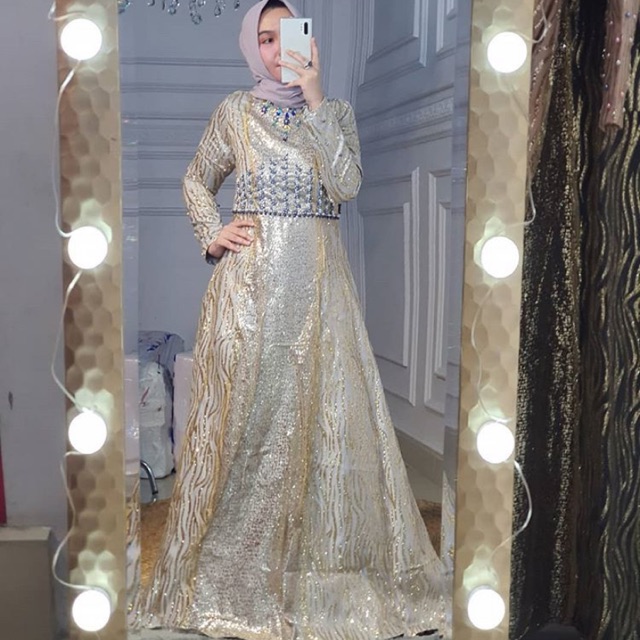 Dress Blink White-Gold