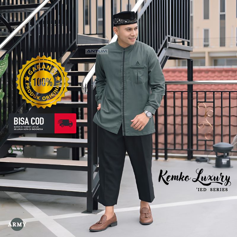 Antum Kemko Luxury Lengan Panjang Kemeja Koko
