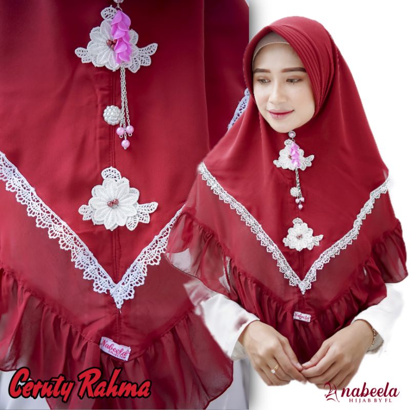 Jilbab Khimar V pet Ceruty 2 layer jumbo pinguin [BISA COD] KHIMAR RAUDAH JUMBO 2 LAYER / HIJAB SYAR