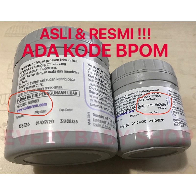 Sudocrem Baby Care Cream 10 / 30 / 60 / 125 gr - Sudocream 60gr 125gr From Mothercare ASLI ada BPOM