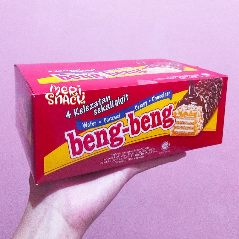 

Beng-Beng 1 Box Isi 17 / Wafer Coklat Caramel