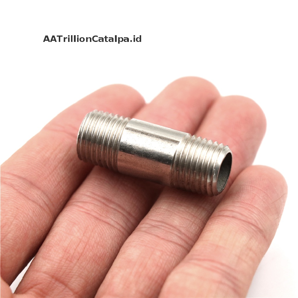 (AATrillionCatalpa) Fitting Pipa Male 1 / 4 &quot;1 / 4&quot; Bahan Stainless Steel SS304 NPT