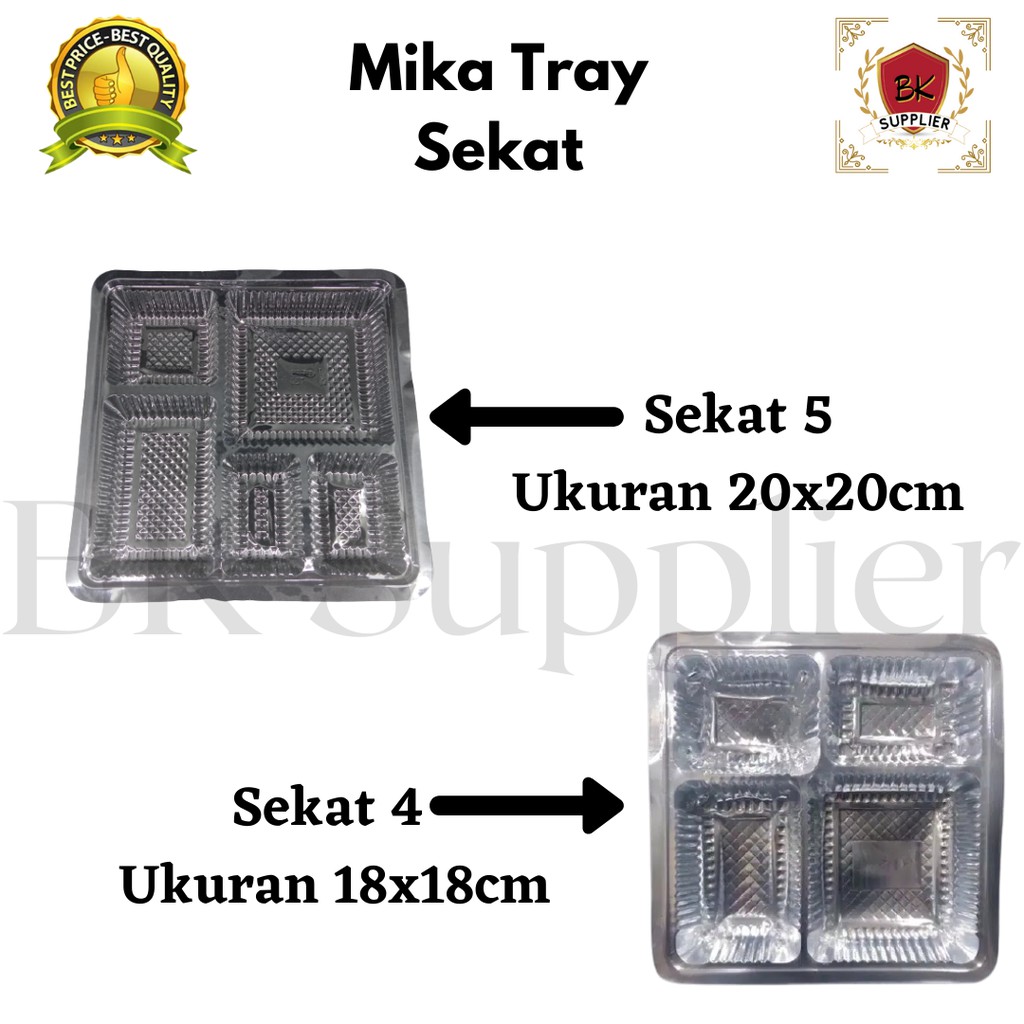 Mika Sekat Nasi 1pcs / Mika Sekat 4 / Mika Sekat 5 / Mika Nasi Box Tray / Mika Nasi Kotak