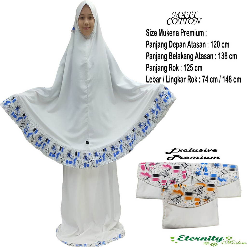 Mukena Dewasa Printing 2in1 Mukena ETERNITY moslem Terbaru