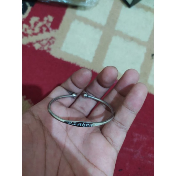 gelang monel bayi ukir nama