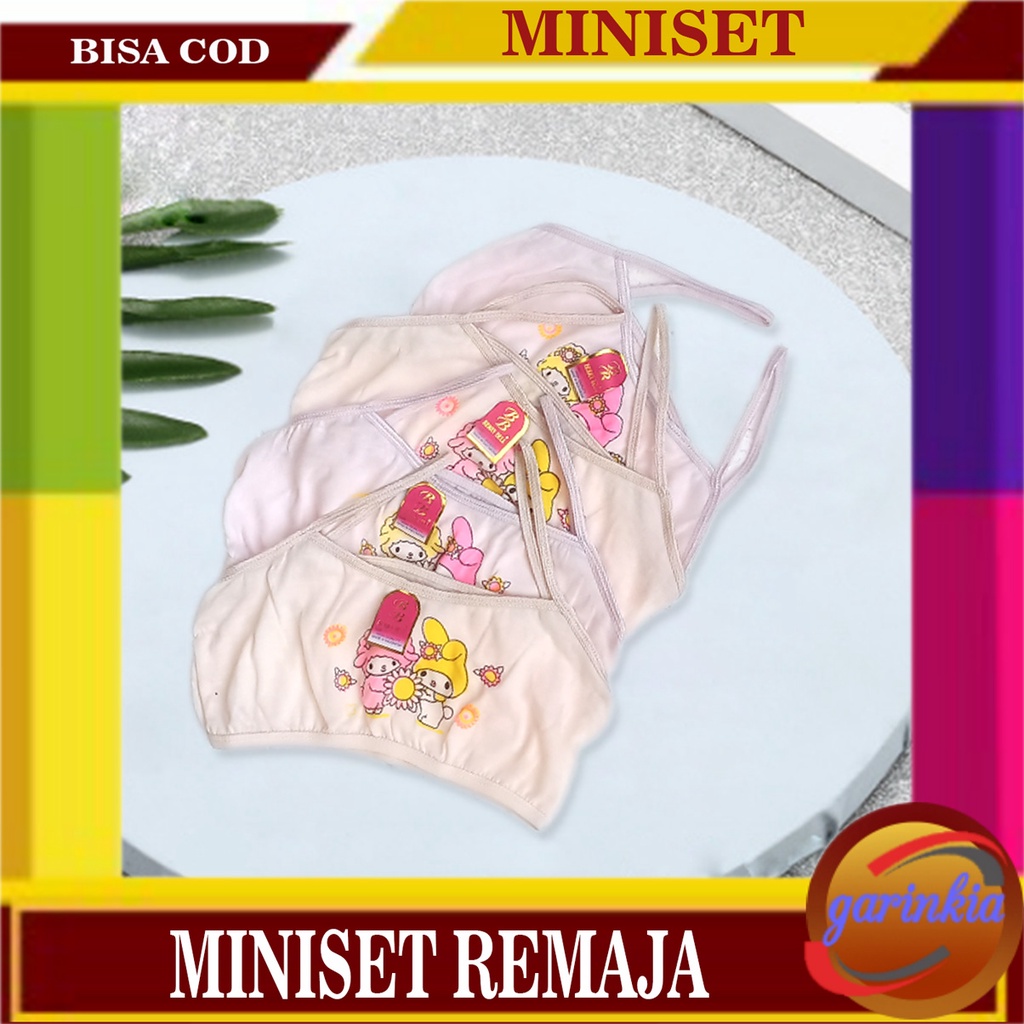 6 PCS Pakaian Dalam Bra Mini Set Miniset Anak Sd Tali Kecil Perempuan Cewe Cewek Murah Motif Karakte