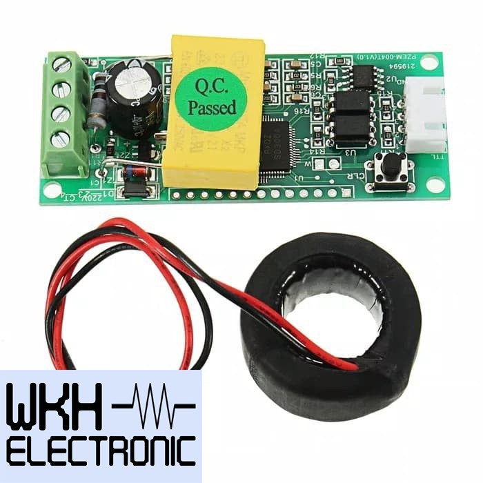 PZEM-004T Split Core Sensor Arus Tegangan AC Power Meter Watt PZEM004T