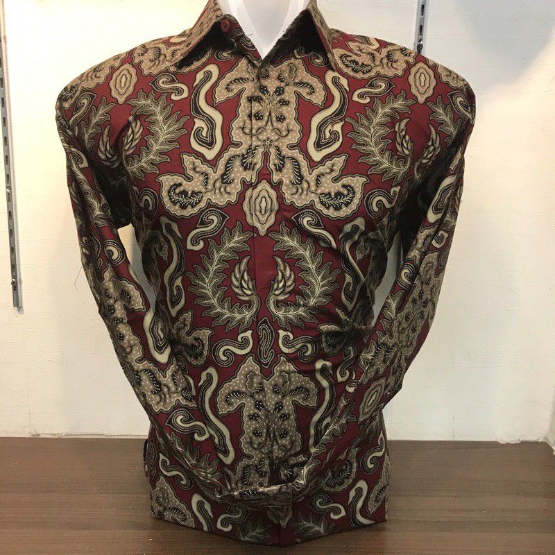 Batik Antasena Pria Lengan Panjang Premium Modern Slimfit Pekalongan Aluna PCW 074