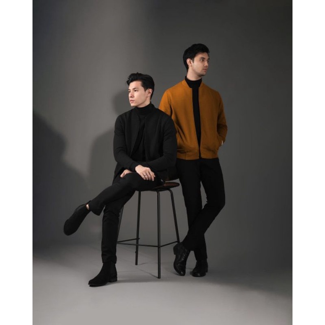 COMFY JACKET OTTOMAN BOMBER Jaket Light Brown size M by Male MaleID MALE.ID