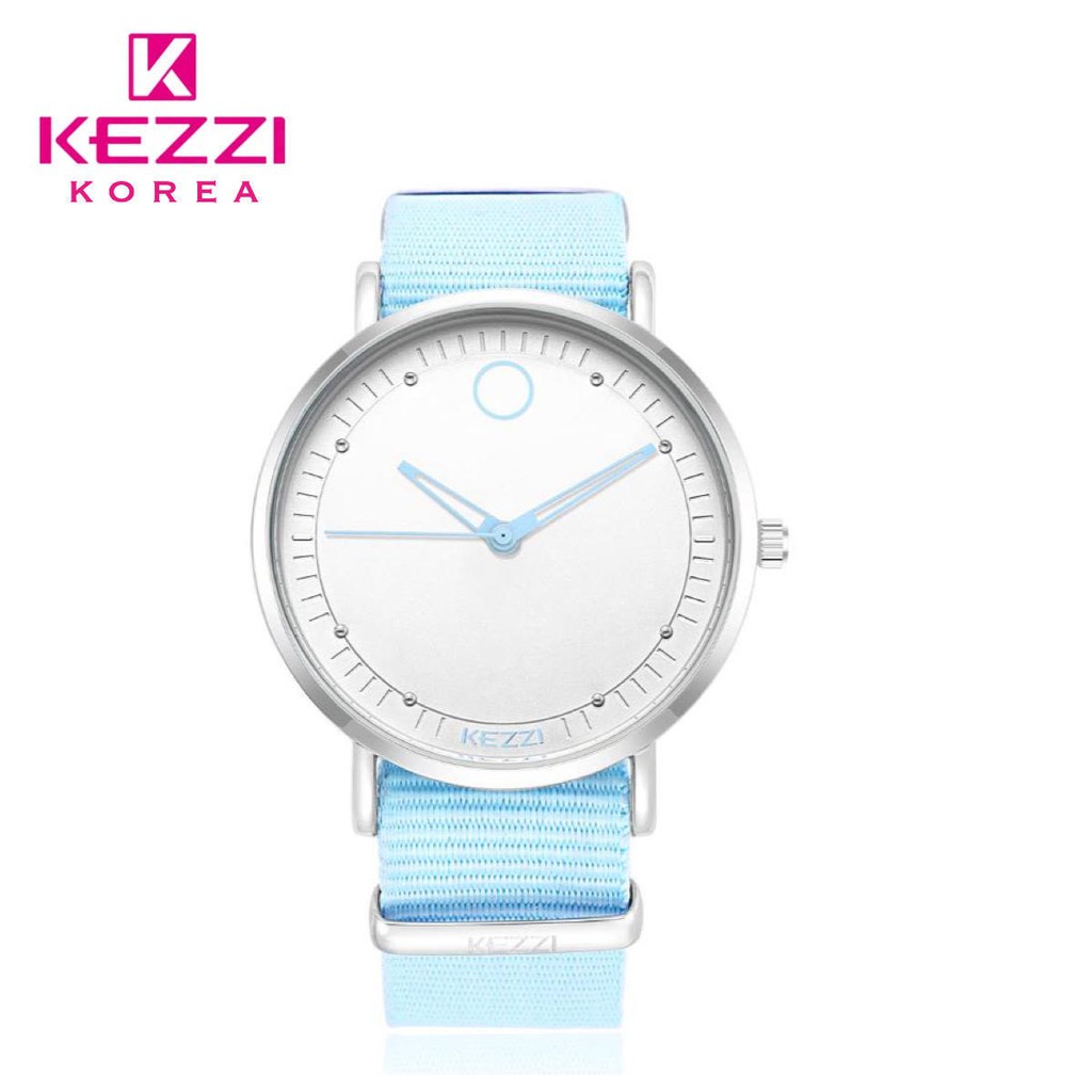 Kezzi Korea 1524B - Jam Tangan Fashion Wanita dan Pria - Biru - Model Analog