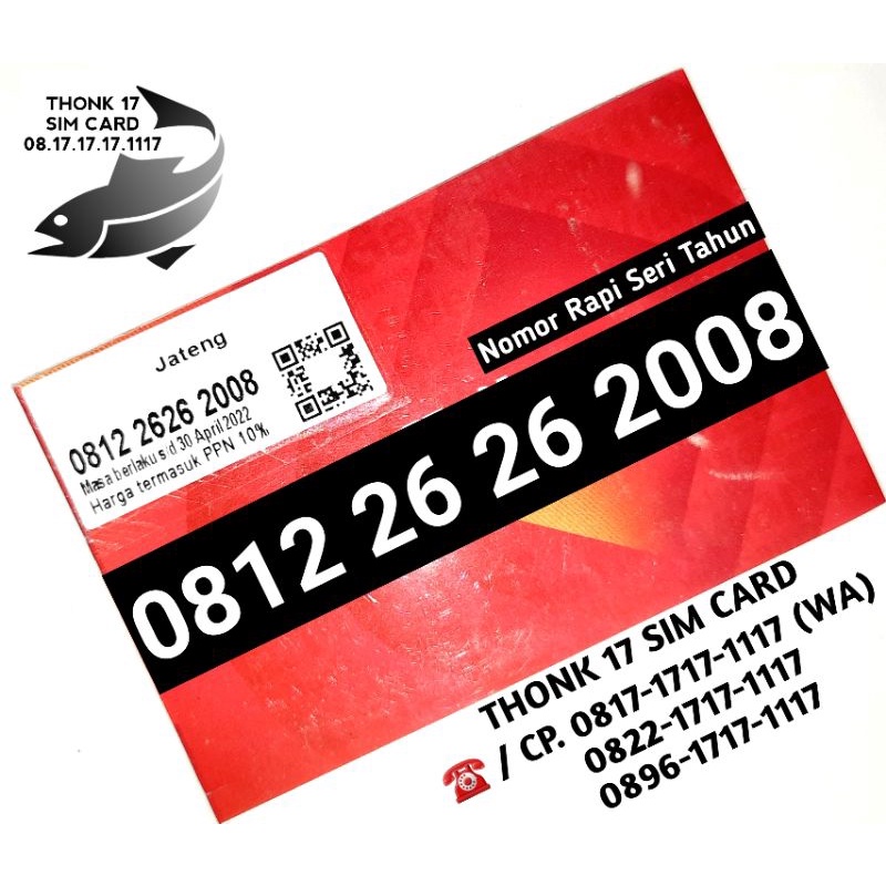 Nomor Cantik simPATI Red Tahun 2008 Rapi 0812 2626 2008