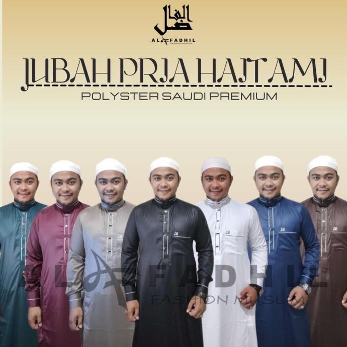 AL FADHIL HAITAMI JUBAH GAMIS PRIA SAUDI SLIMFIT BORDIR PAKAIAN MUSLIM DRFG4649E