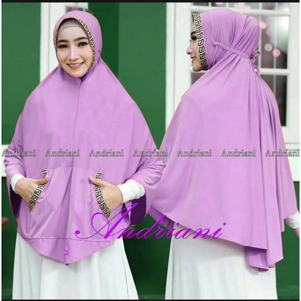 Jilbab / Hijab Khimar / kerudung Kantong kekinian terbaru 2021 model saku sweater Fendi Berkualitas