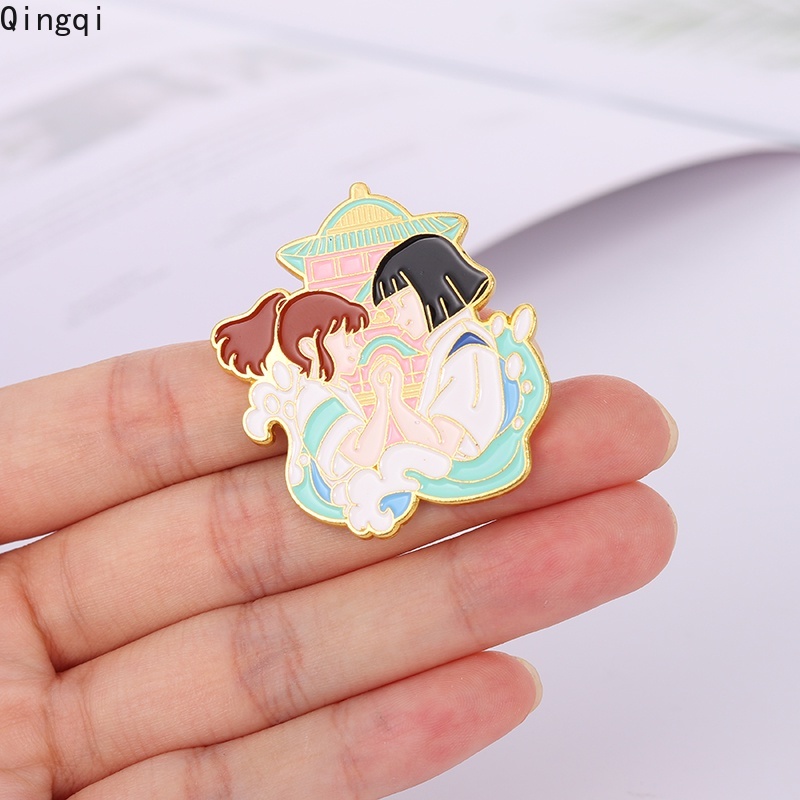 Bros Pin Enamel Desain Kartun Anime Chihiro Haku Untuk Koleksi Penggemar Anak