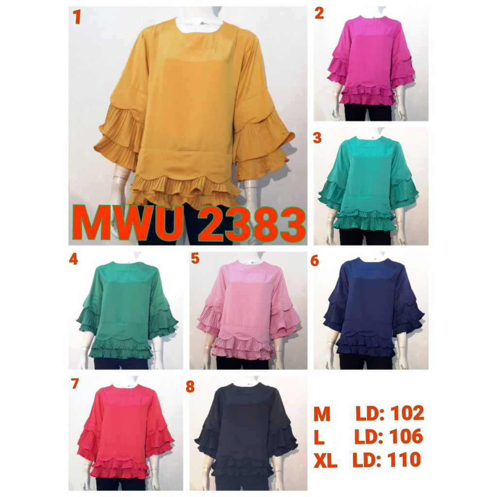 [MWU 2383] Blus/Blouse/Baju/Dress Murah