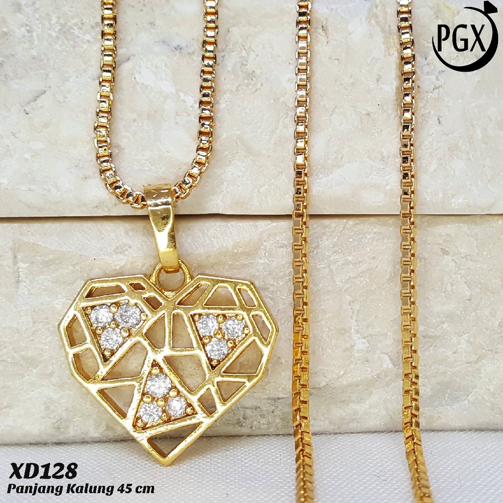 PGX Kalung Wanita Xuping Perhiasan Lapis Emas Aksesoris Fashion Premium - XD128