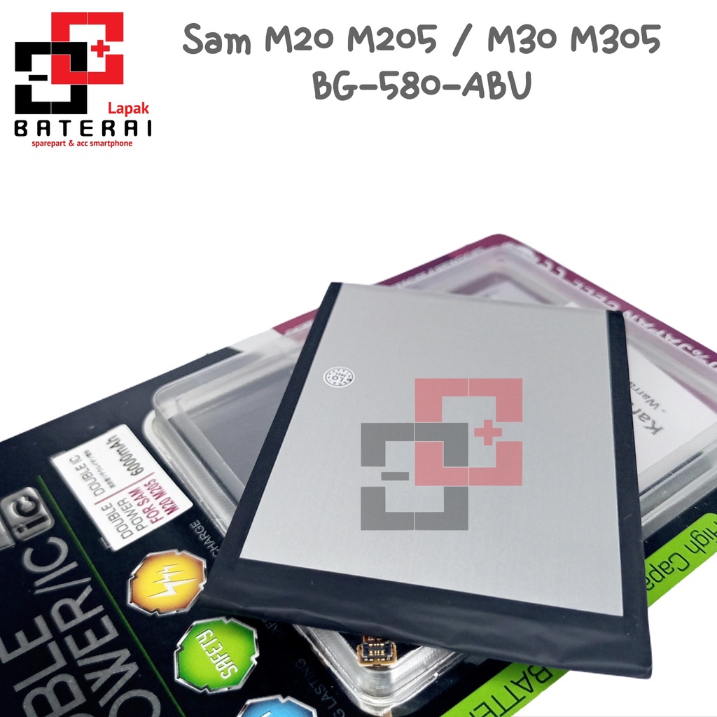 LOG - ON Baterai Samsung M30 M305 Double IC Protection Battery Batre