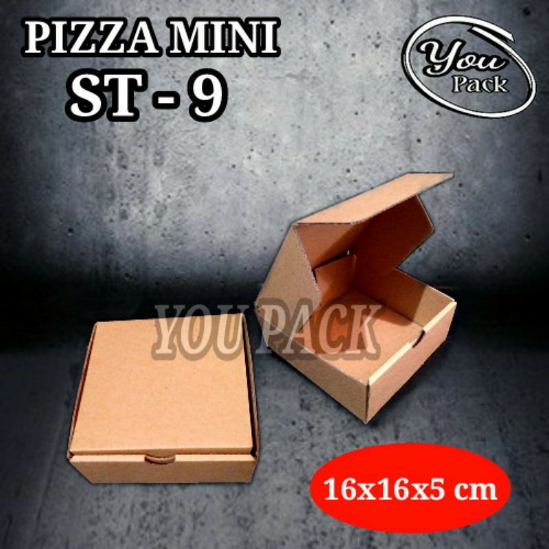 

KOTAK KARDUS PIZZA MINI ST-9 16X16X5 CM COKLAT POLOS BOX PIZZA